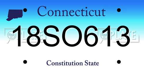 18SO613 Connecticut License Plate