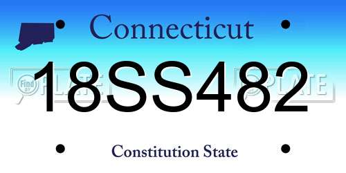 18SS482 Connecticut License Plate