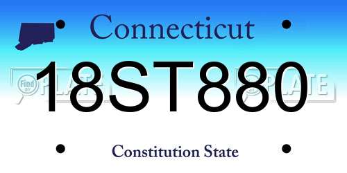 18ST880 Connecticut License Plate