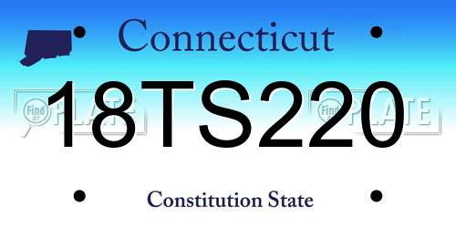 18TS220 Connecticut License Plate