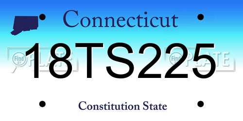 18TS225 Connecticut License Plate