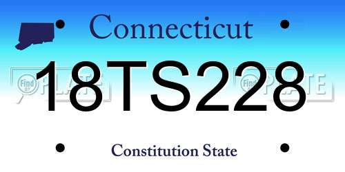 18TS228 Connecticut License Plate