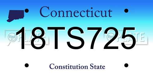 18TS725 Connecticut License Plate