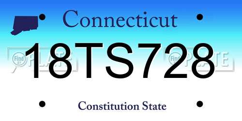 18TS728 Connecticut License Plate