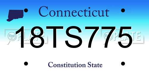 18TS775 Connecticut License Plate