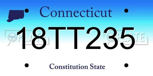18TT235 Connecticut License Plate