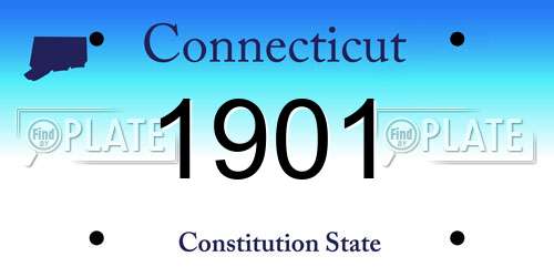 1901 Connecticut License Plate