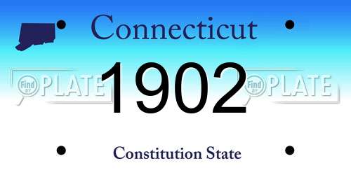 1902 Connecticut License Plate