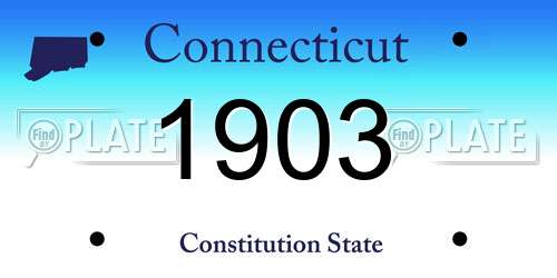 1903 Connecticut License Plate
