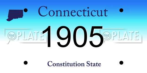1905 Connecticut License Plate