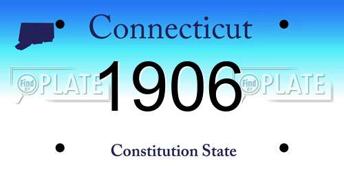 1906 Connecticut License Plate