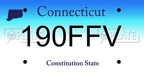 190FFV Connecticut License Plate