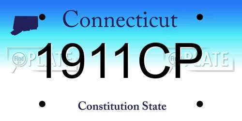 1911CP Connecticut License Plate