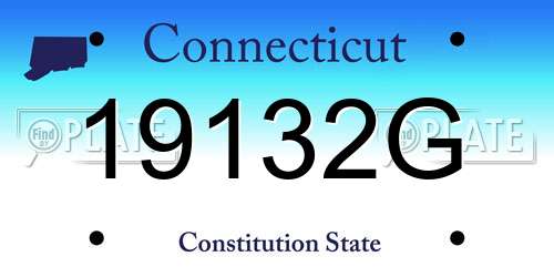 19132G Connecticut License Plate