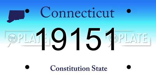 19151 Connecticut License Plate