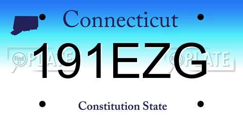 191EZG Connecticut License Plate