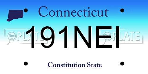 191NEI Connecticut License Plate