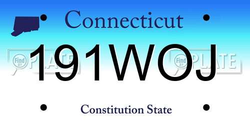 191WOJ Connecticut License Plate