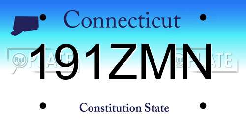 191ZMN Connecticut License Plate