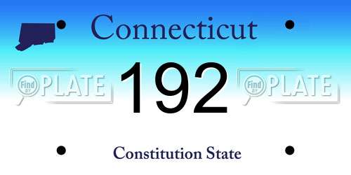 192 Connecticut License Plate