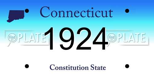 1924 Connecticut License Plate