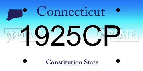 1925CP Connecticut License Plate
