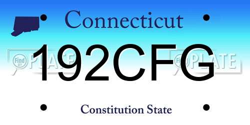 192CFG Connecticut License Plate