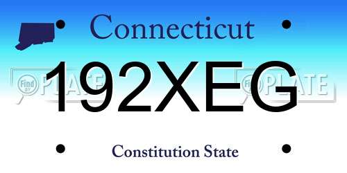 192XEG Connecticut License Plate