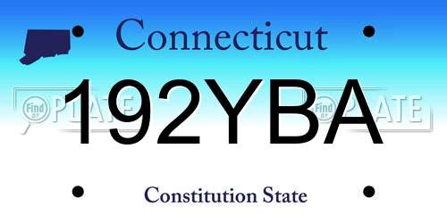 192YBA Connecticut License Plate