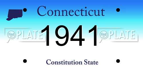 1941 Connecticut License Plate