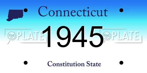 1945 Connecticut License Plate