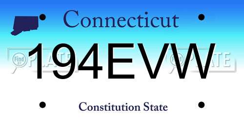 194EVW Connecticut License Plate