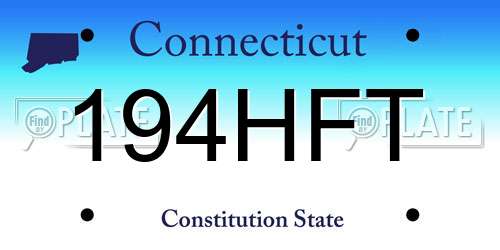 194HFT Connecticut License Plate