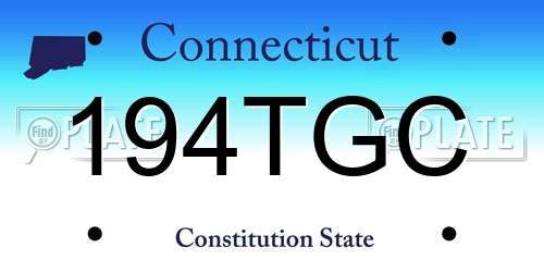194TGC Connecticut License Plate
