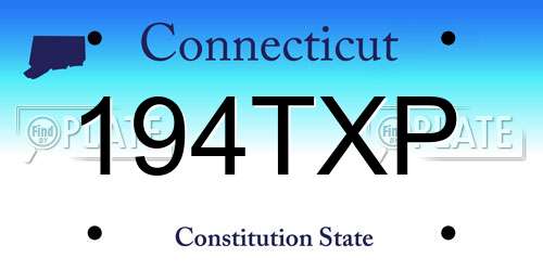 194TXP Connecticut License Plate