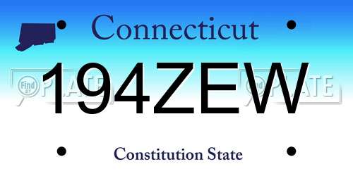 194ZEW Connecticut License Plate