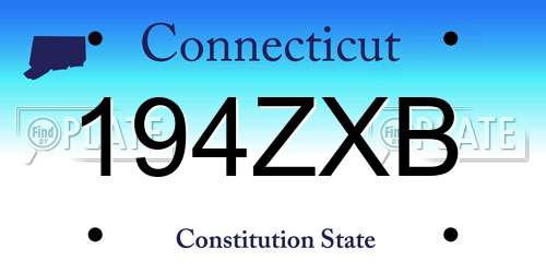 194ZXB Connecticut License Plate