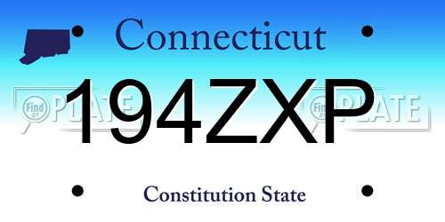 194ZXP Connecticut License Plate