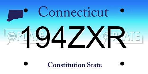 194ZXR Connecticut License Plate