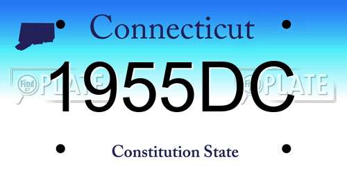 1955DC Connecticut License Plate