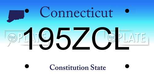 195ZCL Connecticut License Plate