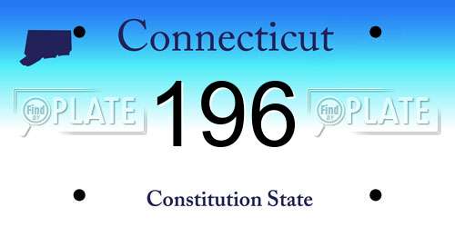 196 Connecticut License Plate