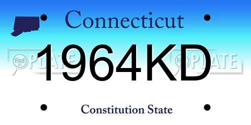 1964KD Connecticut License Plate