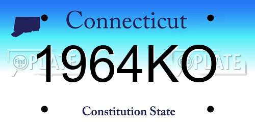 1964KO Connecticut License Plate
