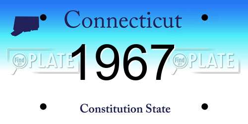 1967 Connecticut License Plate