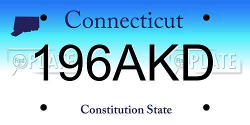 196AKD Connecticut License Plate