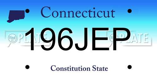 196JEP Connecticut License Plate