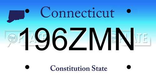 196ZMN Connecticut License Plate