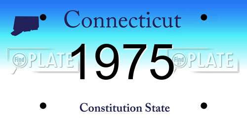 1975 Connecticut License Plate