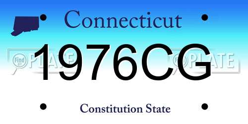 1976CG Connecticut License Plate